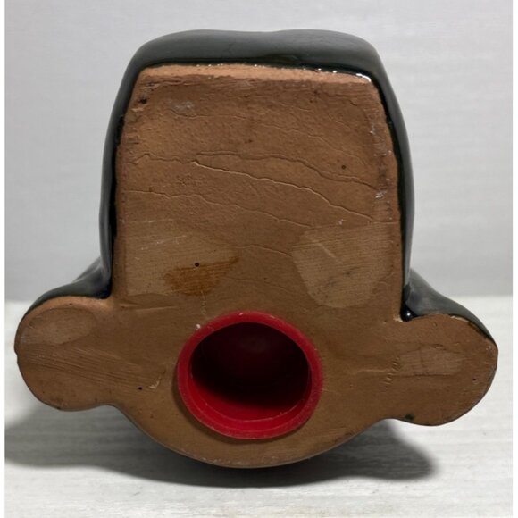 Canadiana Pottery Coin Bank Koala Bear Green Black Drip Glaze MCM 6" - Picture 6 of 8